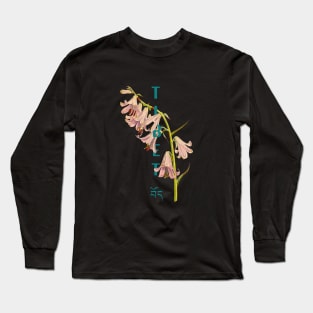 Tibet Vintage Floral Illustration Long Sleeve T-Shirt